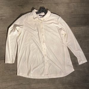 Long sleeve velvet button down tunic